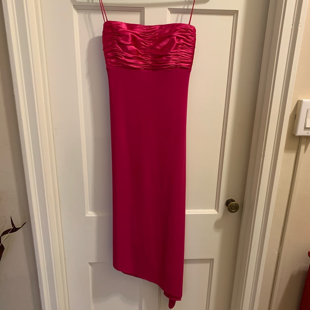 Hot pink spaghetti strapped dress